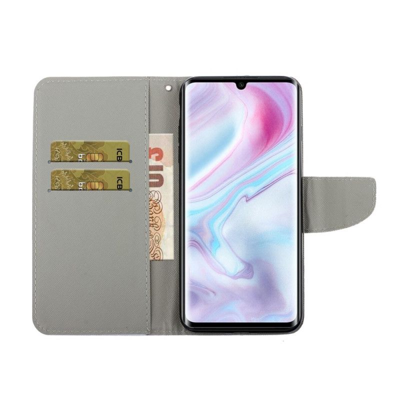 Lærdeksel Folio Deksel Samsung Galaxy A31 Svart Mobildeksel Fargerike Blomster Med Tanga