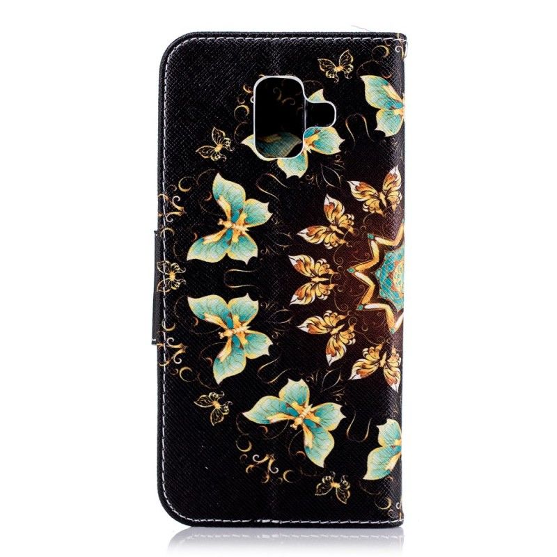 Folio Deksel for Samsung Galaxy A6 Sommerfuglmandala