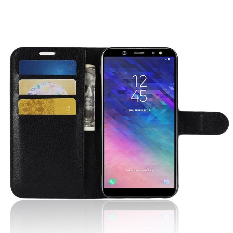 Folio Deksel for Samsung Galaxy A6 Svart Klassisk