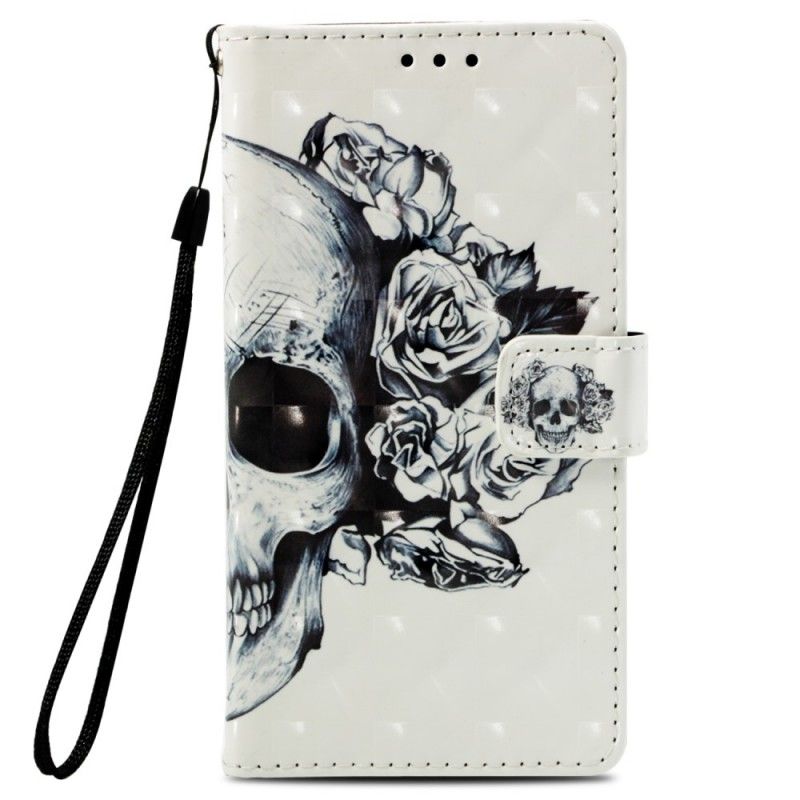 Folio Deksel Samsung Galaxy A6 3D Blomsterskalle