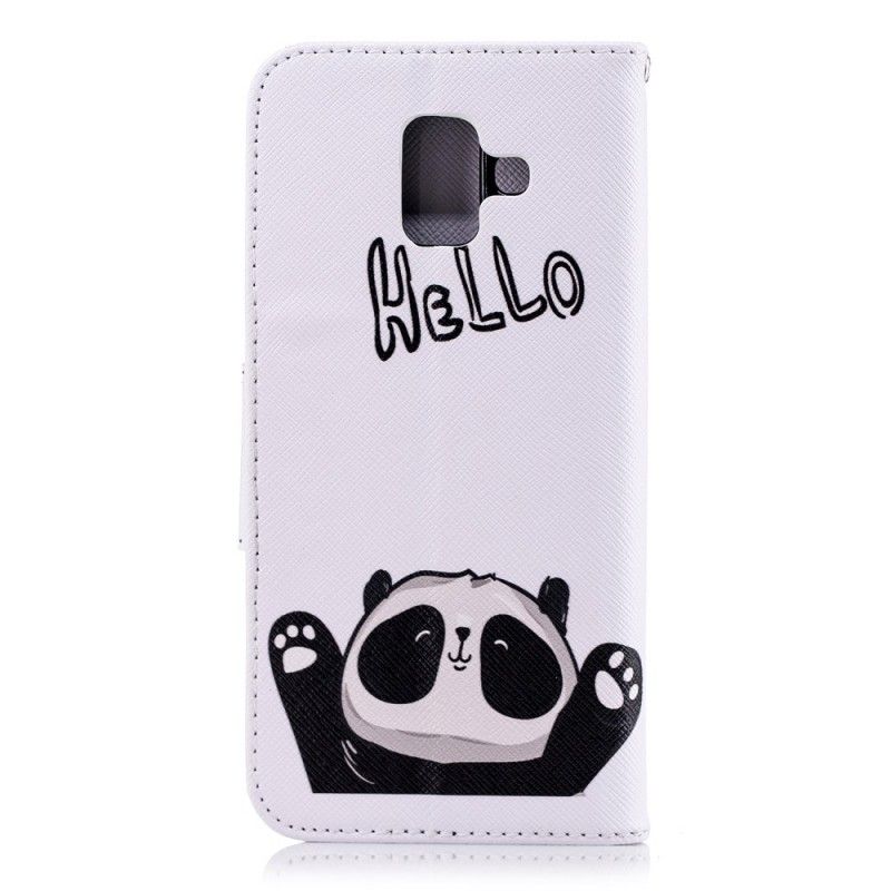 Folio Deksel Samsung Galaxy A6 Hallo Panda Anti-fall