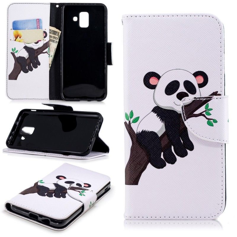 Folio Deksel Samsung Galaxy A6 Lat Panda