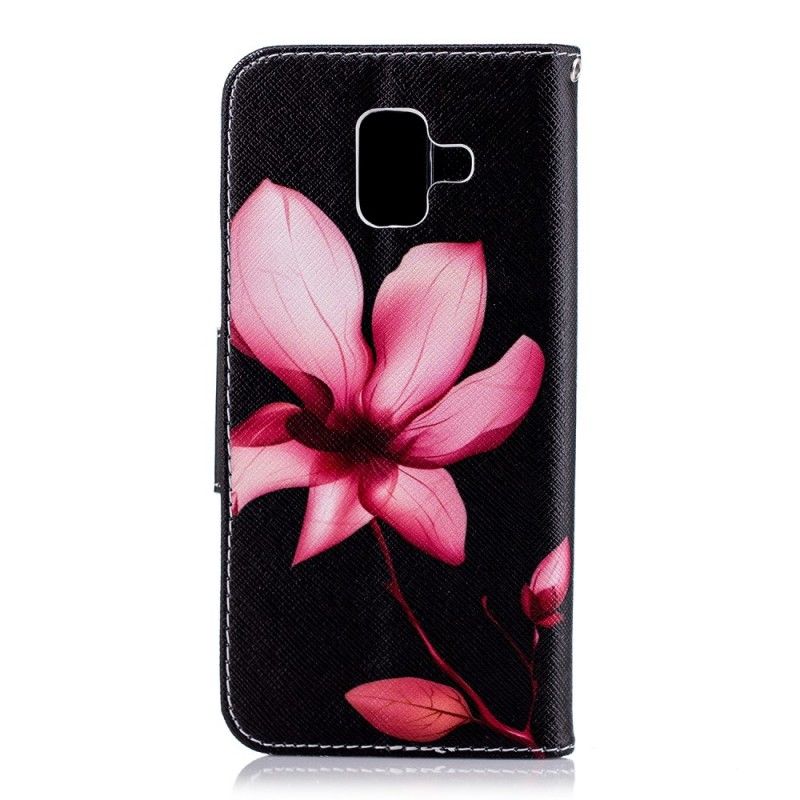 Folio Deksel Samsung Galaxy A6 Rosa Blomst