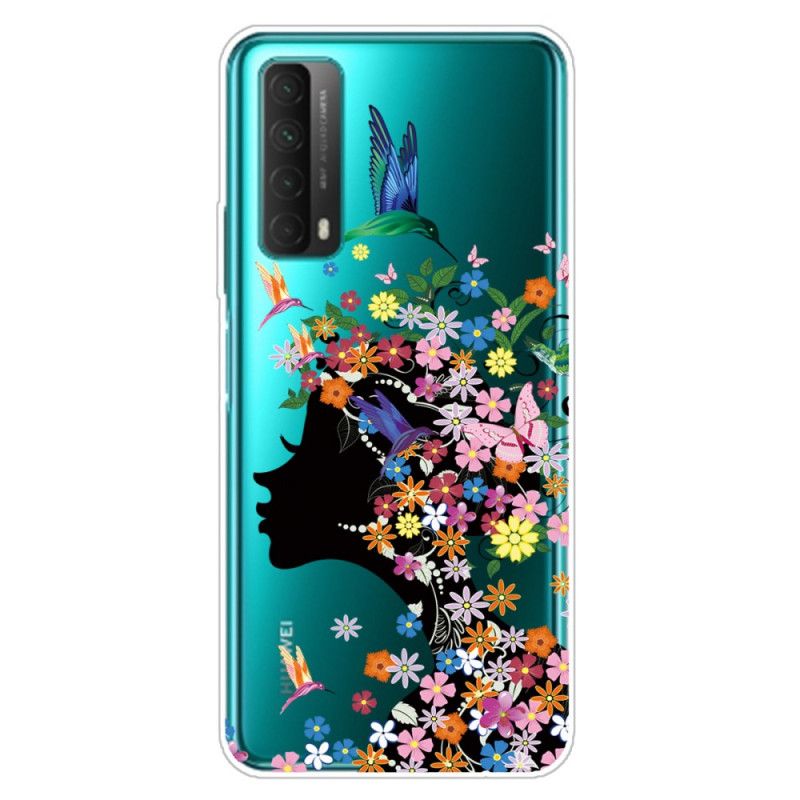 Deksel for Huawei P Smart 2021 Gjennomsiktig Blomsterjente