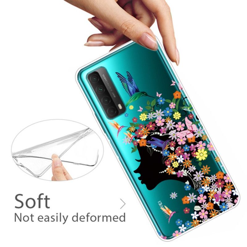 Deksel for Huawei P Smart 2021 Gjennomsiktig Blomsterjente