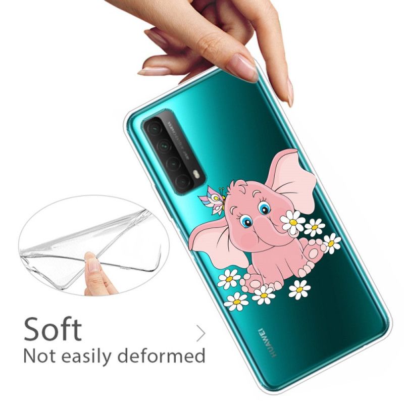 Deksel Huawei P Smart 2021 Gjennomsiktig Rosa Elefant