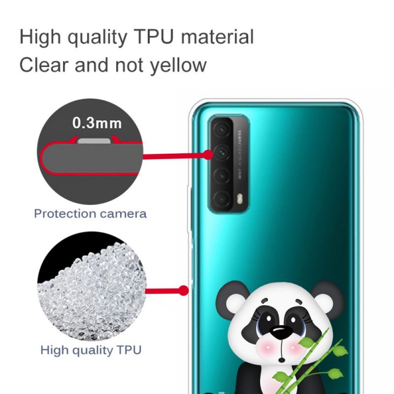 Deksel Huawei P Smart 2021 Gjennomsiktig Trist Panda