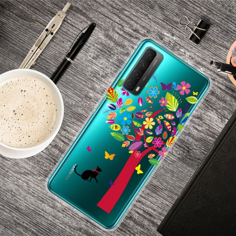 Deksel Huawei P Smart 2021 Katt Under Treet Anti-fall