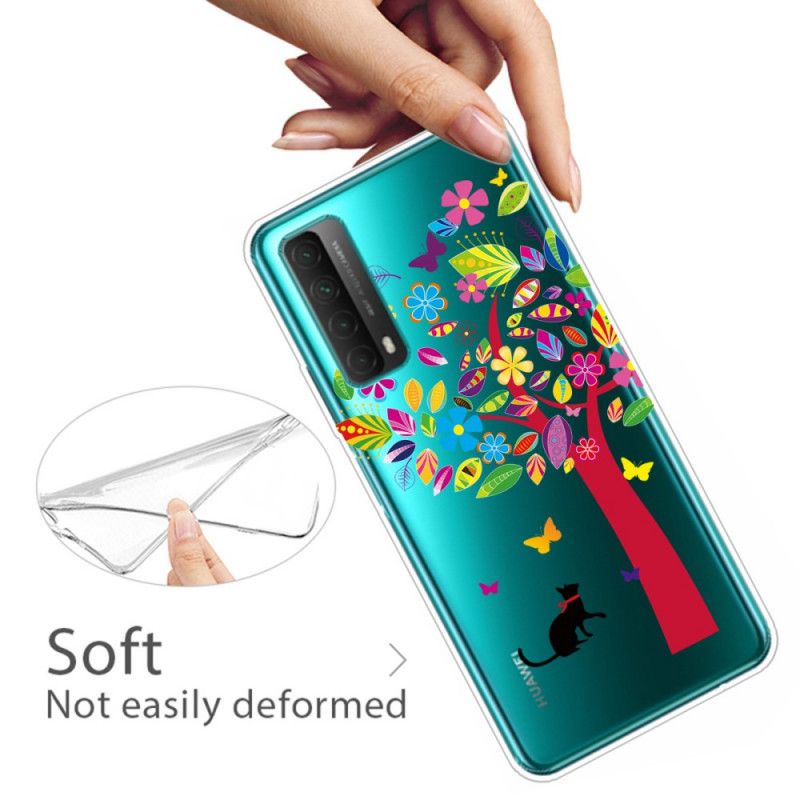 Deksel Huawei P Smart 2021 Katt Under Treet Anti-fall