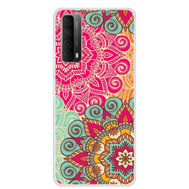 Deksel Huawei P Smart 2021 Magenta Mobildeksel Mandala-Trend