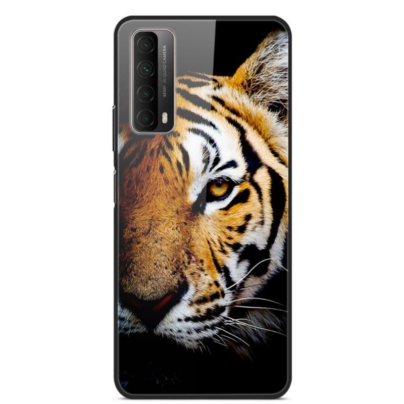 Deksel Huawei P Smart 2021 Mobildeksel Realistisk Tigerherdet Glass