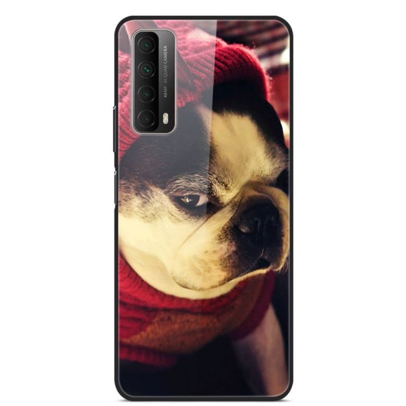 Deksel Huawei P Smart 2021 Morsom Hund Herdet Glass Anti-fall