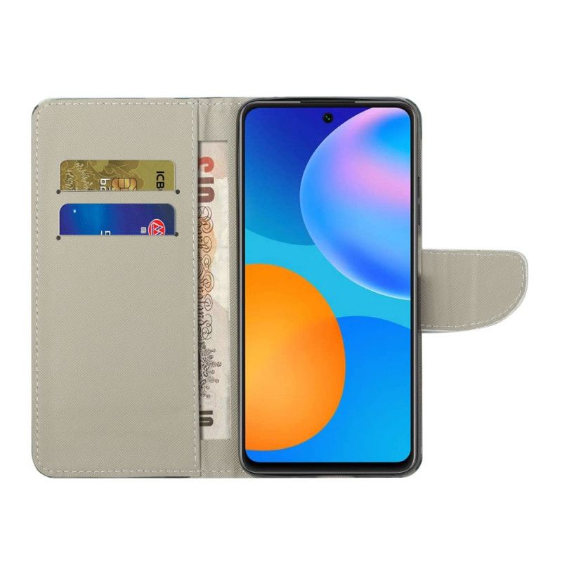 Folio Deksel for Huawei P Smart 2021 Blomstrende Tre