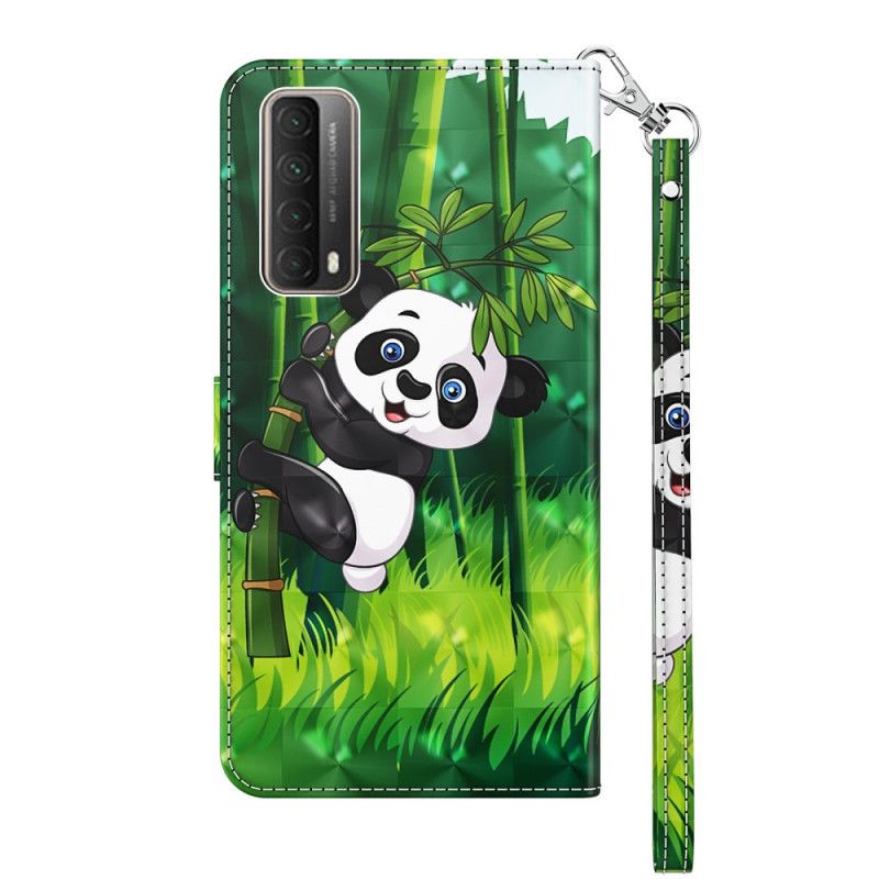 Folio Deksel for Huawei P Smart 2021 Panda Og Bambus