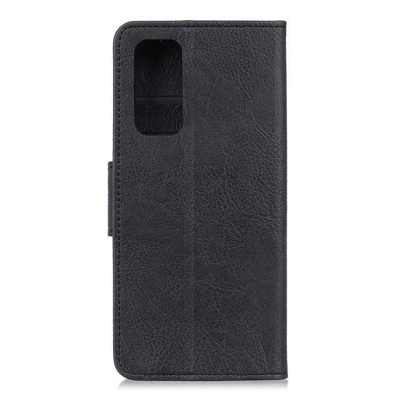 Folio Deksel for Huawei P Smart 2021 Svart Litchi Tekstur