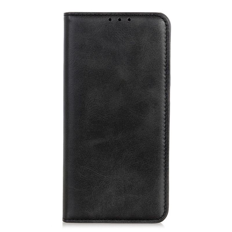 Folio Deksel Huawei P Smart 2021 Svart Elegant Delt Skinn