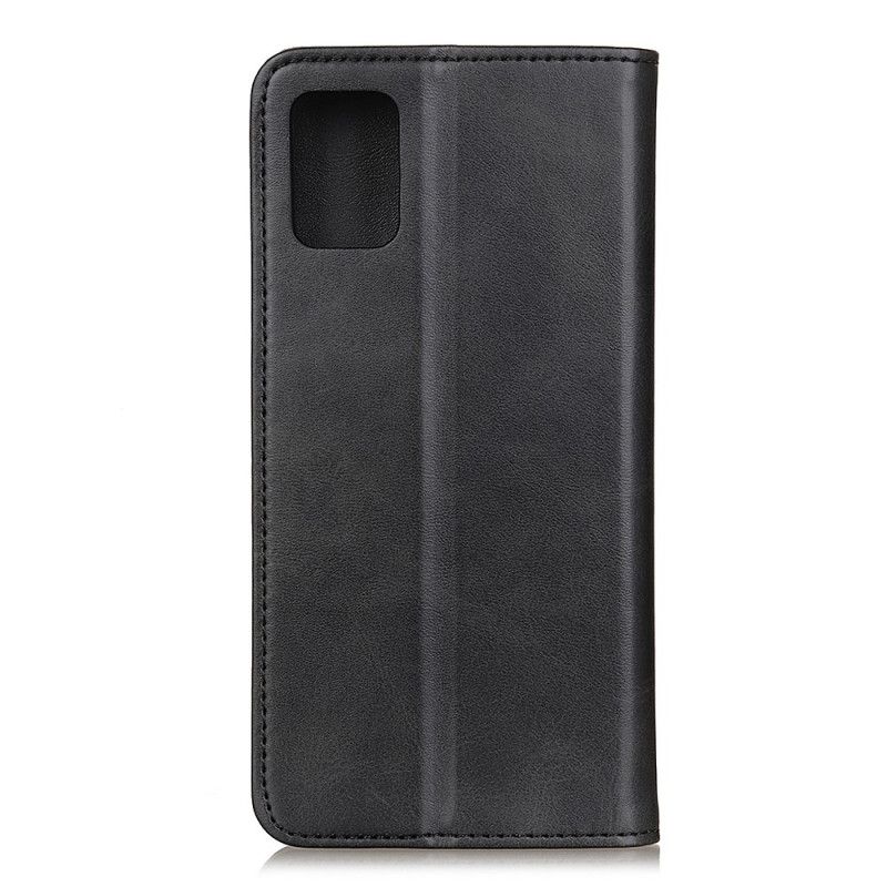 Folio Deksel Huawei P Smart 2021 Svart Elegant Delt Skinn