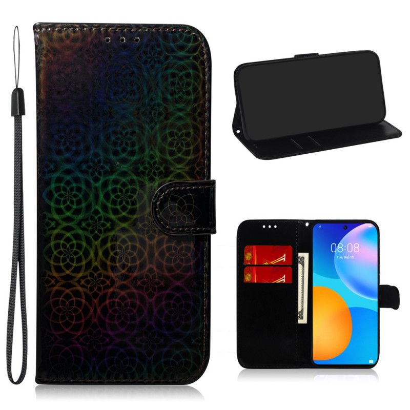 Folio Deksel Huawei P Smart 2021 Svart Ren Farge