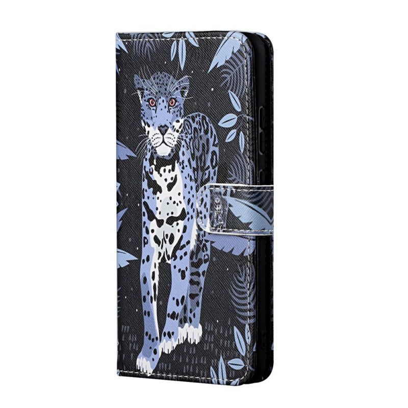 Lærdeksel Folio Deksel Huawei P Smart 2021 Leopard Med Tanga