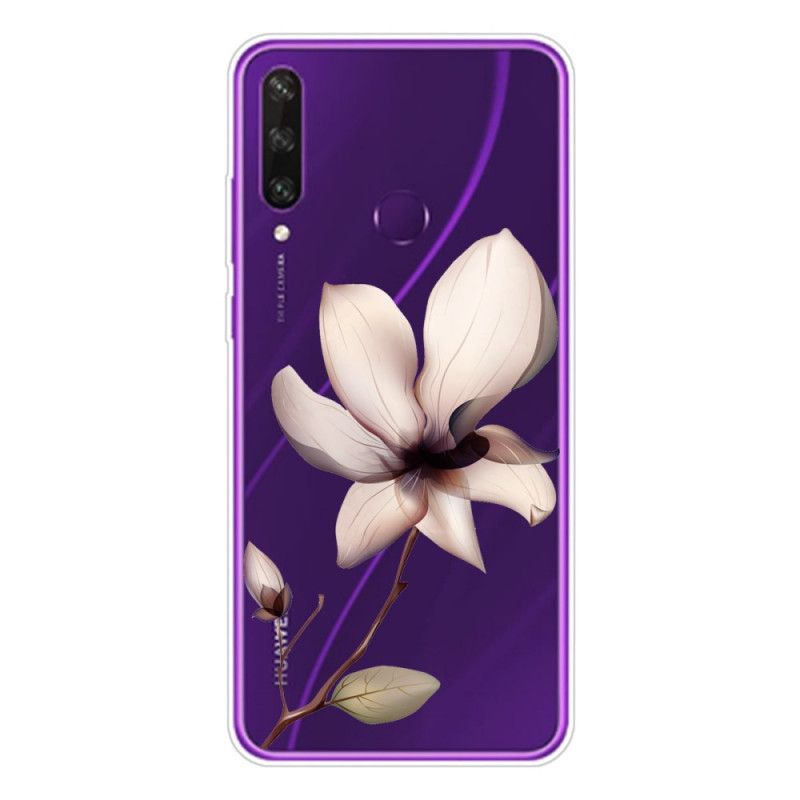 Deksel for Huawei Y6p Magenta Premium Blomster