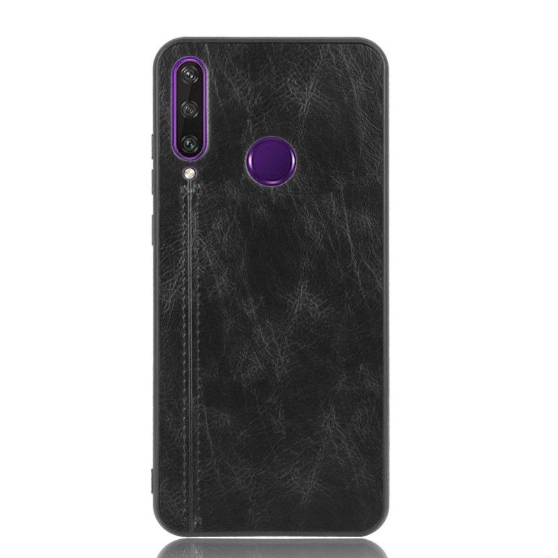 Deksel for Huawei Y6p Svart Sydd Skinneffekt