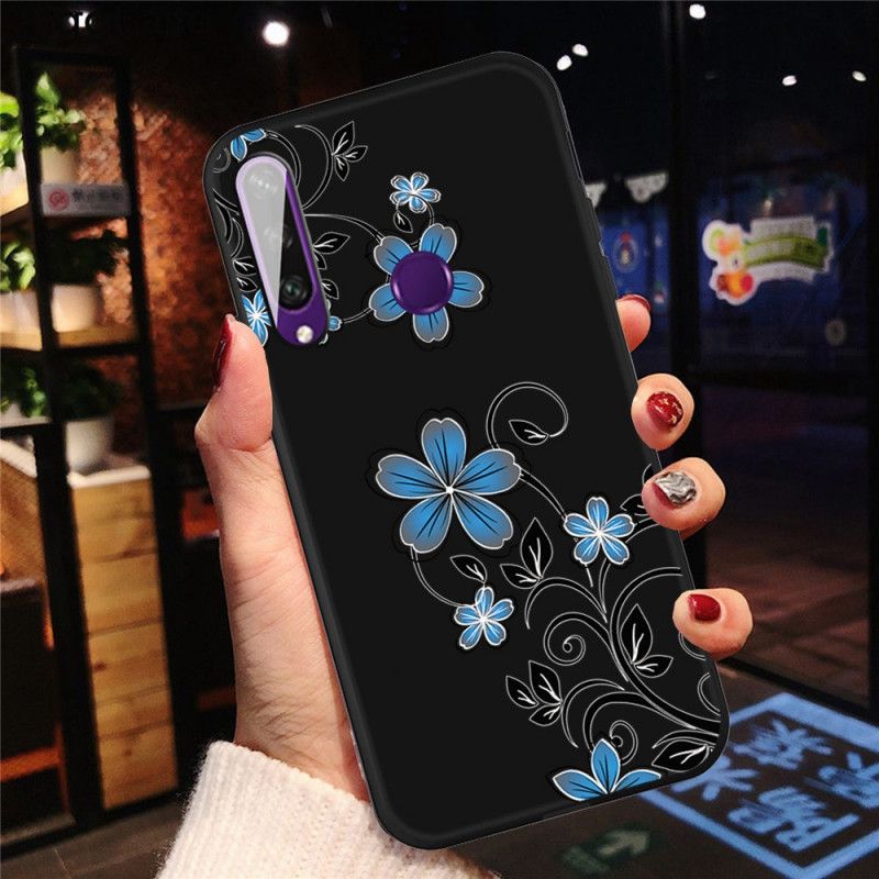 Deksel Huawei Y6p Blå Blomster