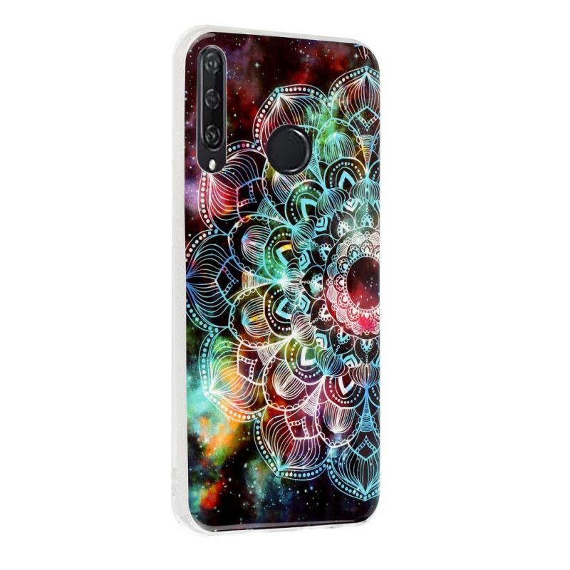 Deksel Huawei Y6p Svart Fluorescerende Blomsterserie