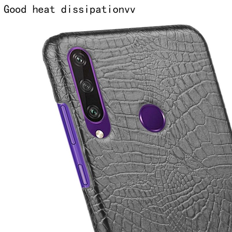 Deksel Huawei Y6p Svart Krokodillehudeffekt