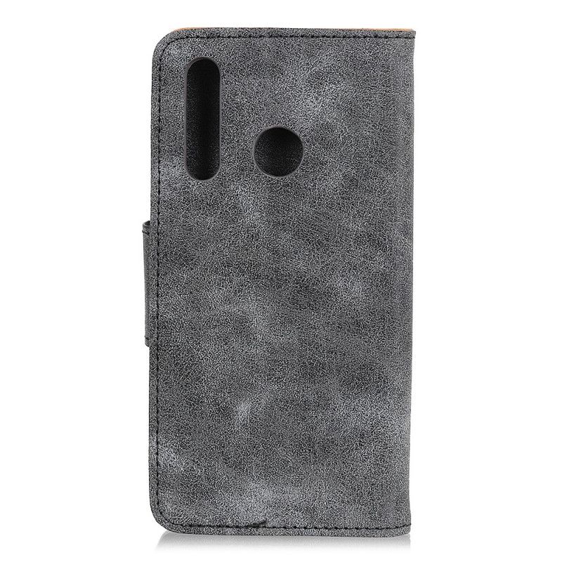 Folio Deksel Huawei Y6p Kaffe Vintage Delt Skinn