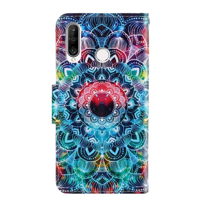 Folio Deksel Huawei Y6p Prangende Mandala Med Tanga Anti-fall