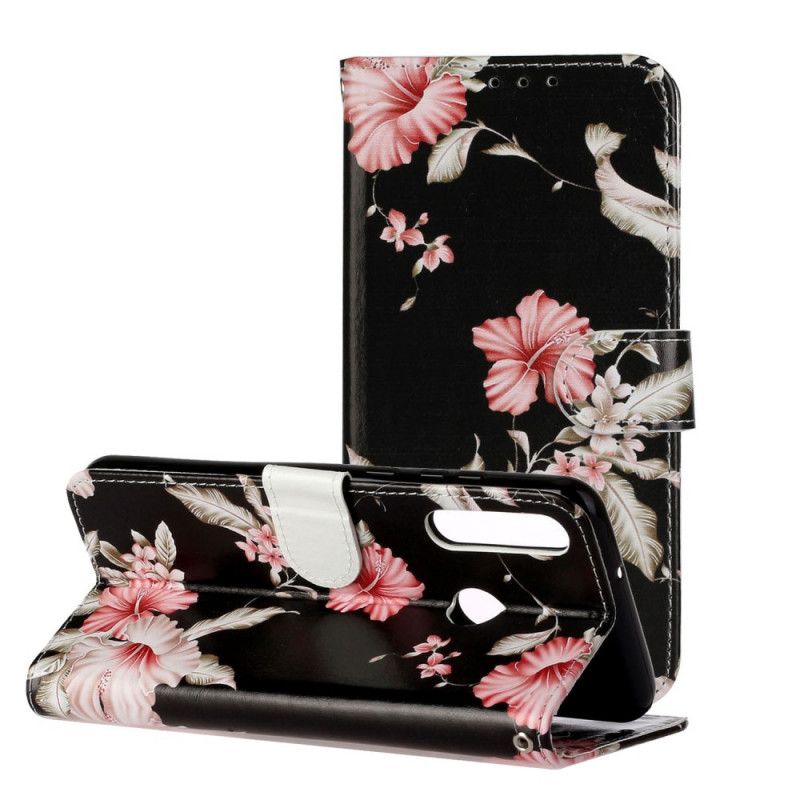 Folio Deksel Huawei Y6p Svart Utallige Blomster