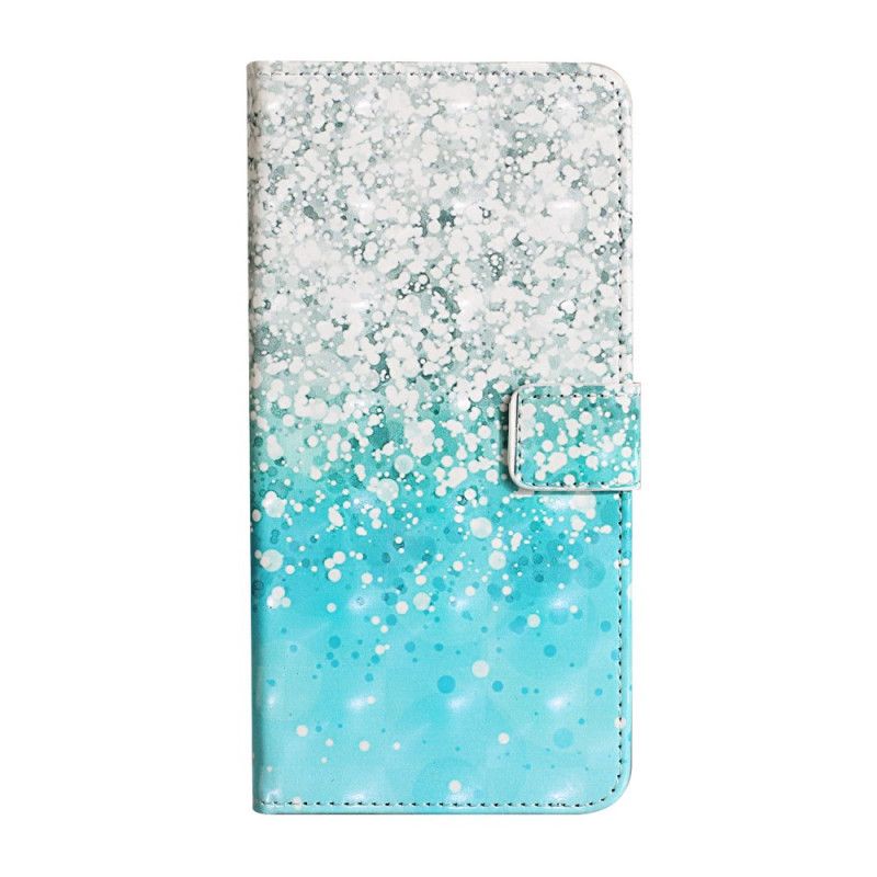 Lærdeksel Folio Deksel Huawei Y6p Mobildeksel Blå Glittergradient