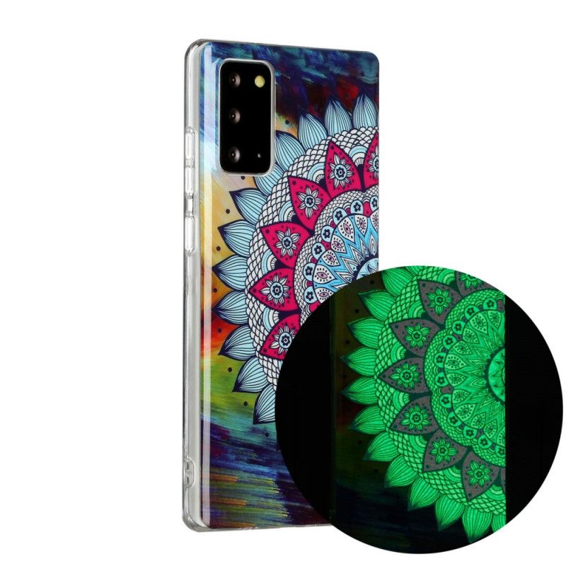 Deksel for Samsung Galaxy Note 20 Fluorescerende Mandala