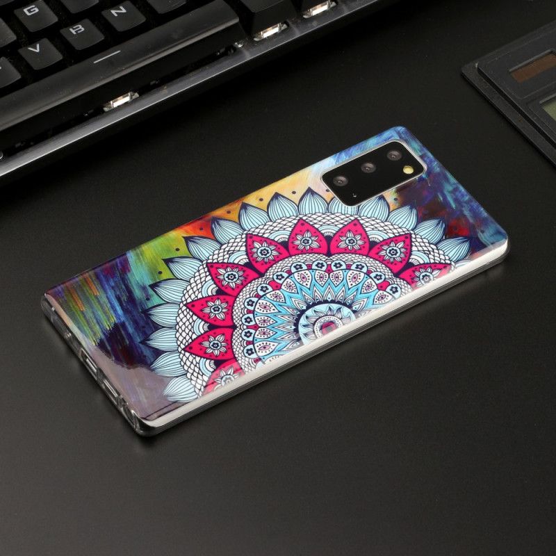 Deksel for Samsung Galaxy Note 20 Fluorescerende Mandala