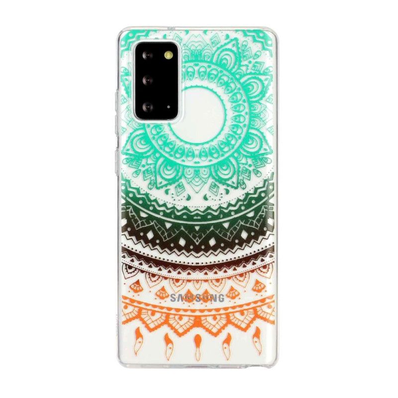 Deksel for Samsung Galaxy Note 20 Gjennomsiktig Fargerik Mandala