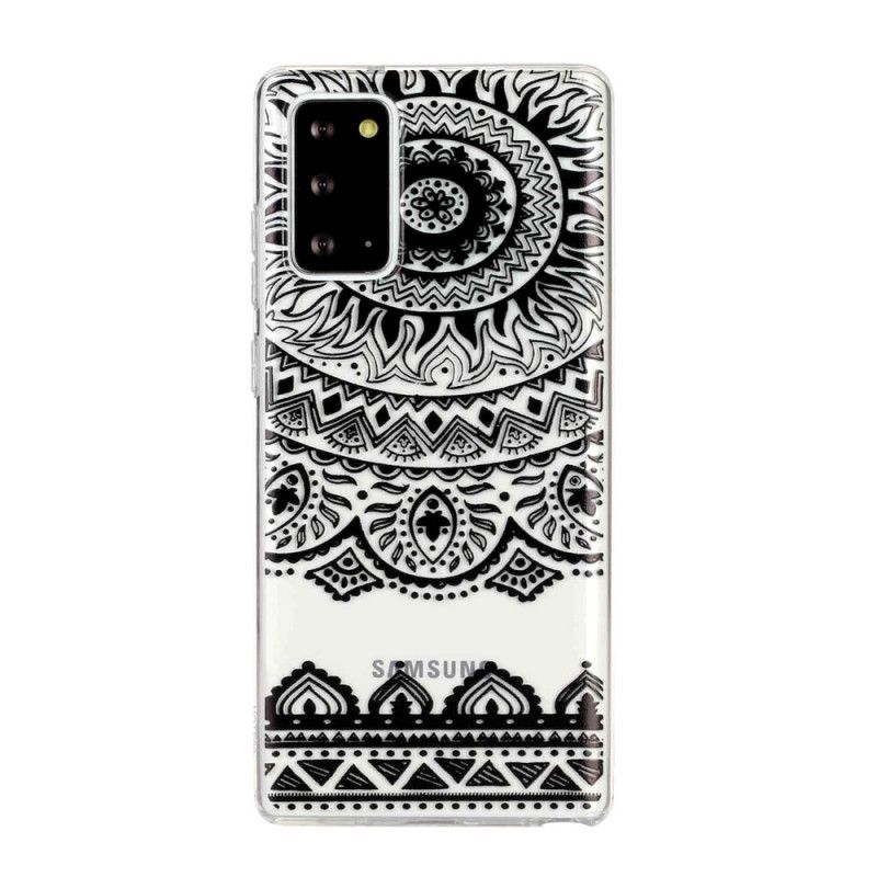 Deksel for Samsung Galaxy Note 20 Gjennomsiktige Blomstermandala