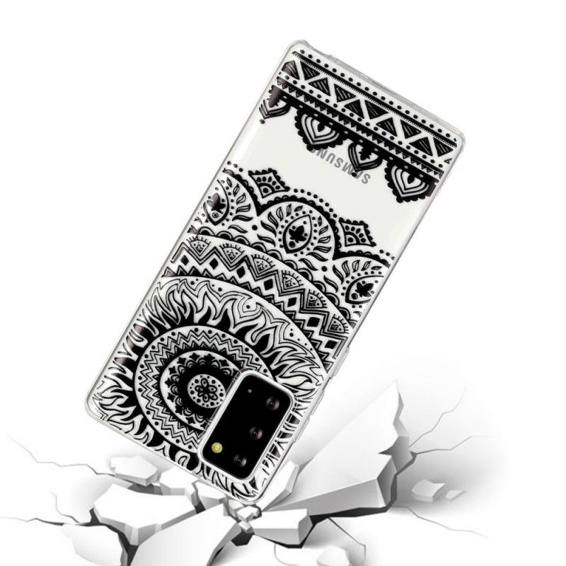 Deksel for Samsung Galaxy Note 20 Gjennomsiktige Blomstermandala