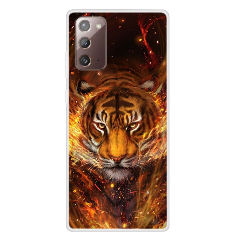 Deksel Samsung Galaxy Note 20 Branntiger Anti-fall