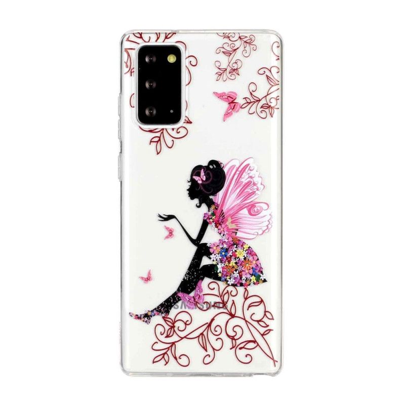 Deksel Samsung Galaxy Note 20 Gjennomsiktig Blomsterfe