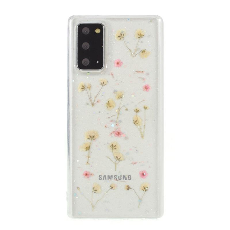 Deksel Samsung Galaxy Note 20 Rosa Små Blomster