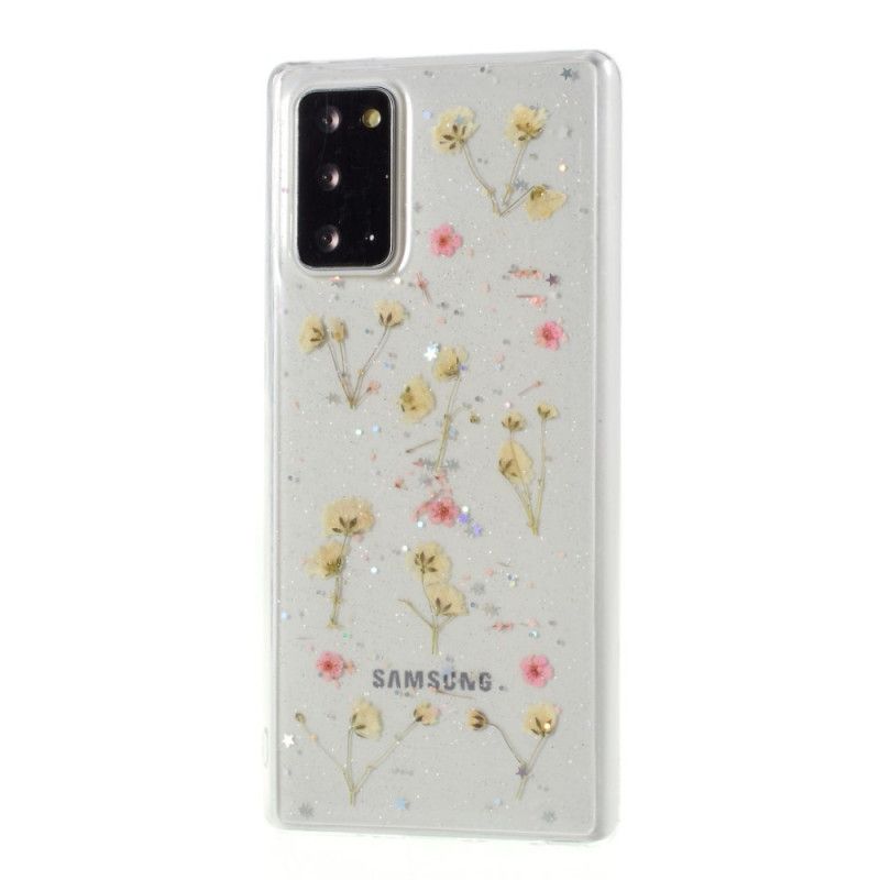 Deksel Samsung Galaxy Note 20 Rosa Små Blomster