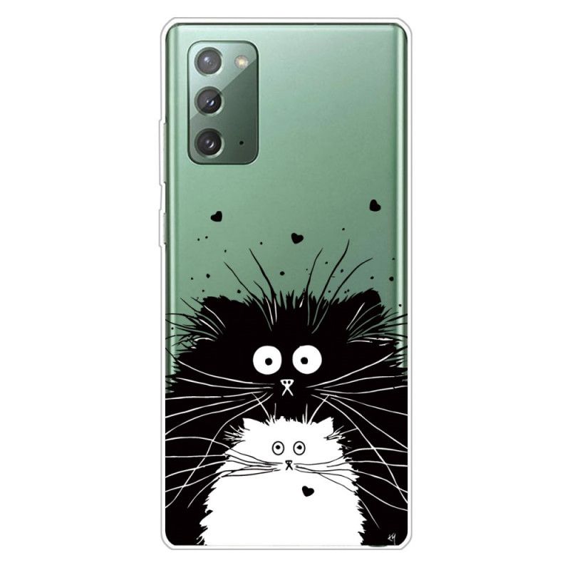Deksel Samsung Galaxy Note 20 Svart Mobildeksel Se På Katter