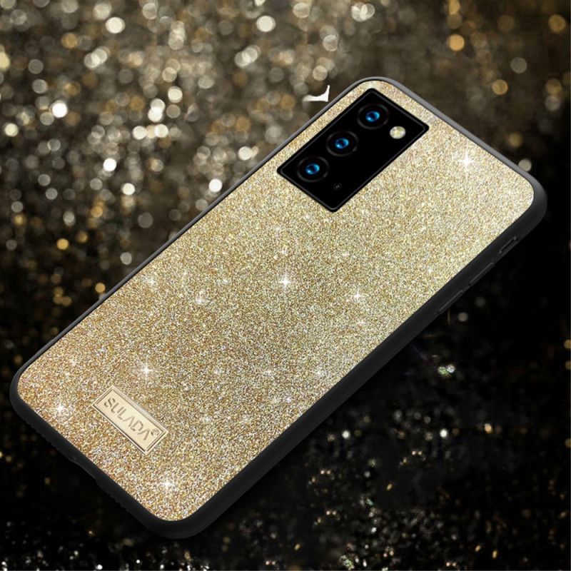 Deksel Samsung Galaxy Note 20 Svart Sulada Glitter