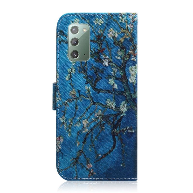 Folio Deksel for Samsung Galaxy Note 20 Blomstrende Tregren