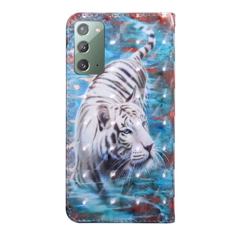 Folio Deksel for Samsung Galaxy Note 20 Tiger I Vannet