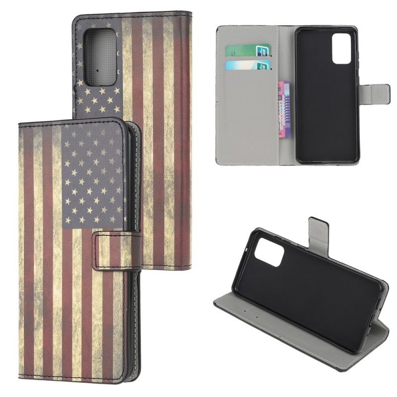 Folio Deksel for Samsung Galaxy Note 20 Usas Flagg