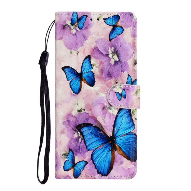 Folio Deksel Samsung Galaxy Note 20 Blomster Sommerfugler