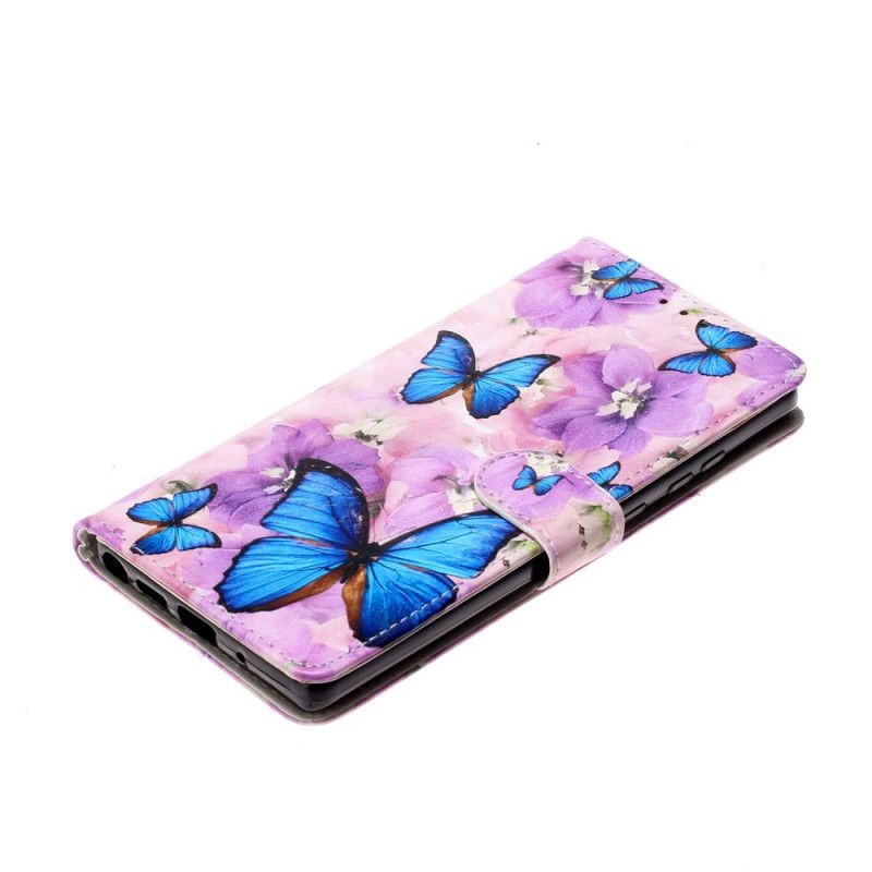 Folio Deksel Samsung Galaxy Note 20 Blomster Sommerfugler