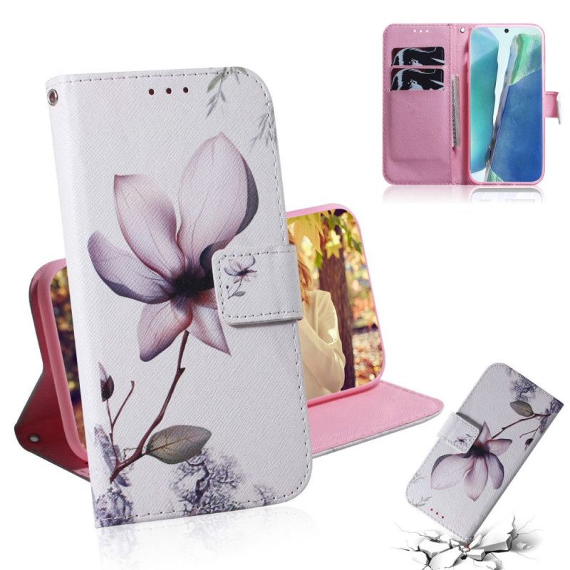 Folio Deksel Samsung Galaxy Note 20 Gammel Roseblomst Beskyttelse