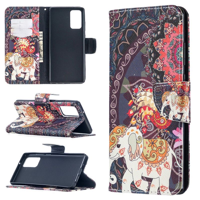 Folio Deksel Samsung Galaxy Note 20 Indisk Elefant